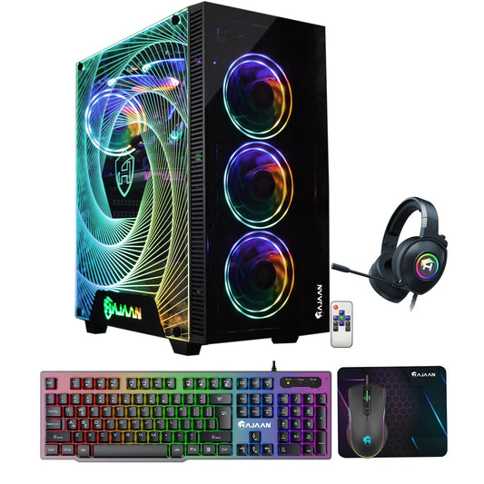 CYCLONIA Gaming Tower PC - Liquid Cooled - Intel I9 10850K 10-Core Processor Upto 5.2 Ghz - RTX 3060 12GB GDDR6 - 64GB DDR4 - 2TB SSD - Windows 11 Pro - KB Mouse & Headset