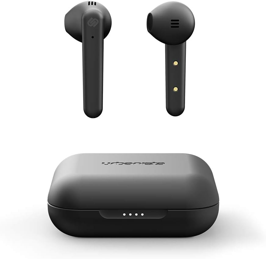 True Wireless Earbuds - over 20 Hours Playtime, IPX4 Waterproof Earphones, Bluetooth 5.0 Headphones, Touch Controls & Enhanced Microphone for Clear Calling, Stockholm Plus, Midnight Black