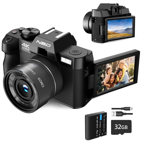 Digital Camera 4K 48MP Compact Camera, 3.0 Inch Ultra Clear Screen Youtube Vlogging Camera,16X Digital Zoom Video Camera, Cameras for Photography