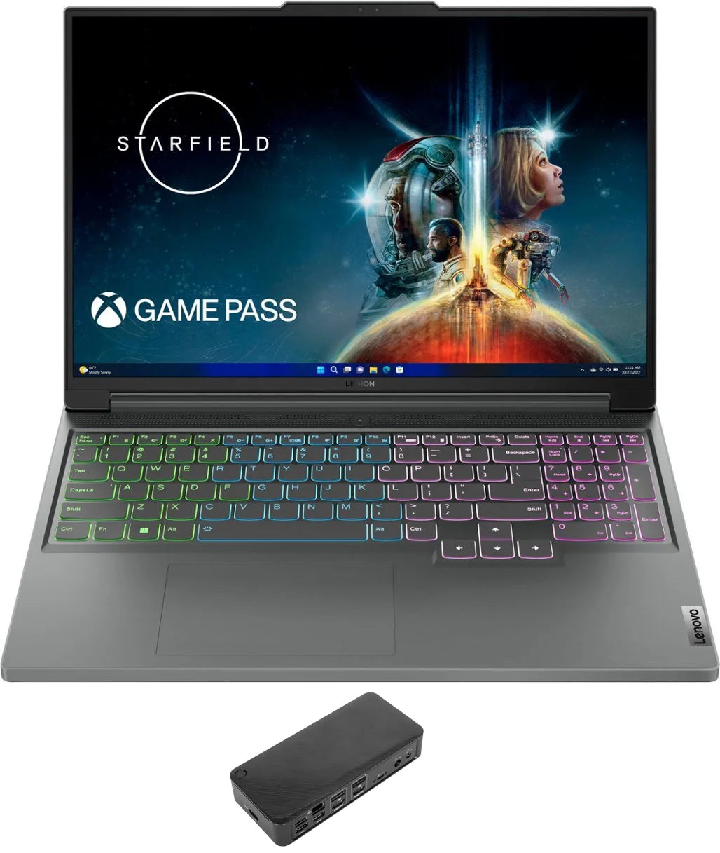 Legion Slim 5 Gaming/Entertainment Laptop (AMD Ryzen 5 7640HS 6-Core, 16.0In 144 Hz Wide UXGA (1920X1200), Geforce RTX 4060, Win 10 Pro) with USB-C Dock