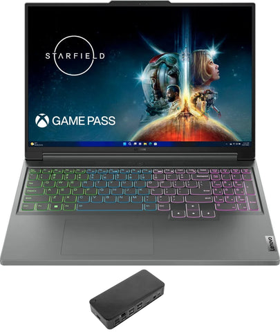 Legion Slim 5 Gaming/Entertainment Laptop (AMD Ryzen 5 7640HS 6-Core, 16.0In 144 Hz Wide UXGA (1920X1200), Geforce RTX 4060, Win 10 Pro) with USB-C Dock