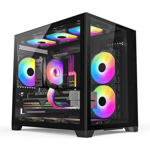 Gaming Desktop PC RTX 4070 , Intel Core I7 13700F, 1TB SSD, 32GB DDR5, Black, Windows 11 Home