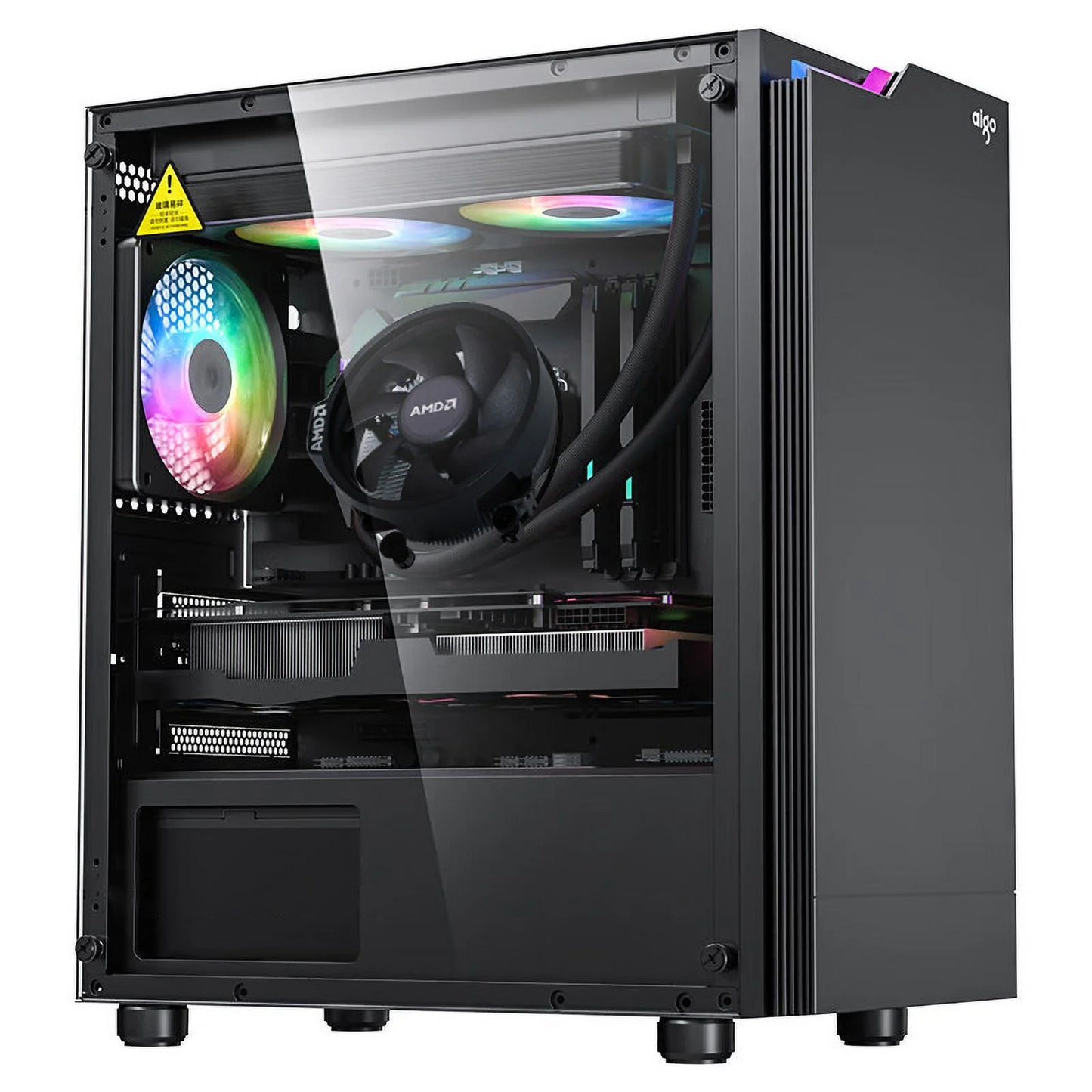 Gaming Desktop PC, Intel 4-Core I5 up to 3.7Ghz, 16GB Ram, RX 580 8G, 512G Ssd Wifi,Windows 10 Pro,Rgb Fans Gaming PC